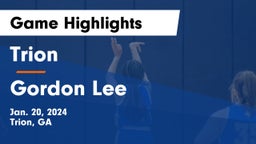 Trion  vs Gordon Lee  Game Highlights - Jan. 20, 2024