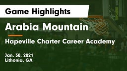 Arabia Mountain  vs Hapeville Charter Career Academy Game Highlights - Jan. 30, 2021