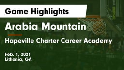 Arabia Mountain  vs Hapeville Charter Career Academy Game Highlights - Feb. 1, 2021