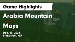 Arabia Mountain  vs Mays  Game Highlights - Dec. 10, 2021