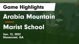 Arabia Mountain  vs Marist School Game Highlights - Jan. 12, 2022
