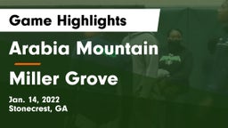 Arabia Mountain  vs Miller Grove  Game Highlights - Jan. 14, 2022