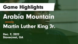 Arabia Mountain  vs Martin Luther King Jr.  Game Highlights - Dec. 9, 2022