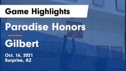 Paradise Honors  vs Gilbert  Game Highlights - Oct. 16, 2021