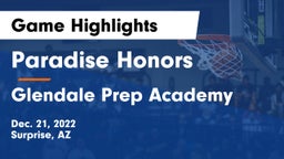 Paradise Honors  vs Glendale Prep Academy  Game Highlights - Dec. 21, 2022