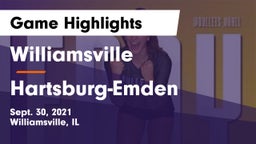 Williamsville  vs Hartsburg-Emden Game Highlights - Sept. 30, 2021