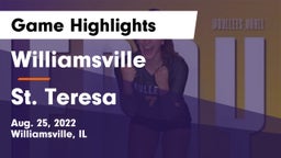 Williamsville  vs St. Teresa  Game Highlights - Aug. 25, 2022