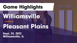 Williamsville  vs Pleasant Plains  Game Highlights - Sept. 24, 2022
