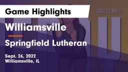 Williamsville  vs Springfield Lutheran  Game Highlights - Sept. 26, 2022