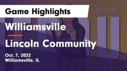 Williamsville  vs Lincoln Community  Game Highlights - Oct. 7, 2022