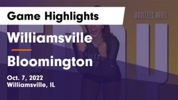 Williamsville  vs Bloomington  Game Highlights - Oct. 7, 2022