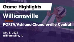 Williamsville  vs PORTA/Ashland-Chandlerville Central Game Highlights - Oct. 3, 2023
