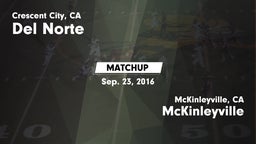 Matchup: Del Norte High vs. McKinleyville  2016