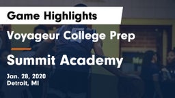 Voyageur College Prep  vs Summit Academy  Game Highlights - Jan. 28, 2020