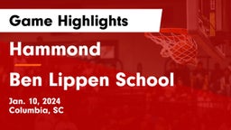 Hammond  vs Ben Lippen School Game Highlights - Jan. 10, 2024