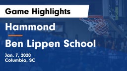 Hammond  vs Ben Lippen School Game Highlights - Jan. 7, 2020