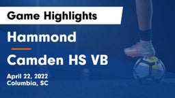 Hammond  vs Camden HS VB Game Highlights - April 22, 2022