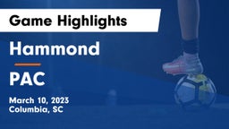 Hammond  vs PAC Game Highlights - March 10, 2023