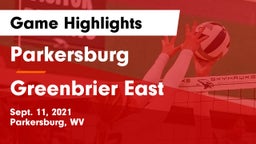 Parkersburg  vs Greenbrier East  Game Highlights - Sept. 11, 2021