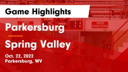 Parkersburg  vs Spring Valley  Game Highlights - Oct. 22, 2022