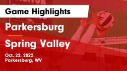 Parkersburg  vs Spring Valley  Game Highlights - Oct. 22, 2022