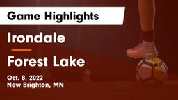 Irondale  vs Forest Lake  Game Highlights - Oct. 8, 2022