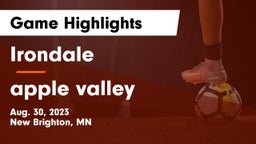 Irondale  vs apple valley Game Highlights - Aug. 30, 2023