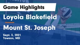 Loyola Blakefield  vs Mount St. Joseph  Game Highlights - Sept. 3, 2021