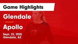 Glendale  vs Apollo  Game Highlights - Sept. 23, 2020