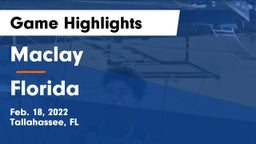 Maclay  vs Florida  Game Highlights - Feb. 18, 2022
