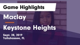 Maclay  vs Keystone Heights  Game Highlights - Sept. 28, 2019