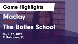 Maclay  vs The Bolles School Game Highlights - Sept. 27, 2019