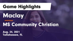 Maclay  vs MS Community Christian Game Highlights - Aug. 24, 2021