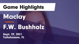 Maclay  vs F.W. Bushholz  Game Highlights - Sept. 29, 2021