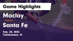 Maclay  vs Santa Fe  Game Highlights - Feb. 28, 2023