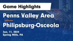 Penns Valley Area  vs Philipsburg-Osceola  Game Highlights - Jan. 11, 2024