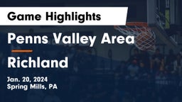 Penns Valley Area  vs Richland  Game Highlights - Jan. 20, 2024