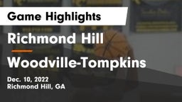 Richmond Hill  vs Woodville-Tompkins  Game Highlights - Dec. 10, 2022