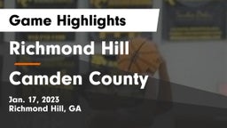 Richmond Hill  vs Camden County  Game Highlights - Jan. 17, 2023