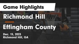 Richmond Hill  vs Effingham County  Game Highlights - Dec. 15, 2023