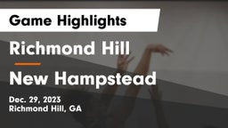 Richmond Hill  vs New Hampstead  Game Highlights - Dec. 29, 2023