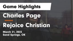 Charles Page  vs Rejoice Christian  Game Highlights - March 21, 2023