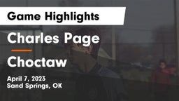 Charles Page  vs Choctaw  Game Highlights - April 7, 2023