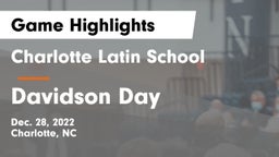 Charlotte Latin School vs Davidson Day  Game Highlights - Dec. 28, 2022