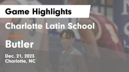 Charlotte Latin School vs Butler  Game Highlights - Dec. 21, 2023