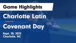Charlotte Latin  vs Covenant Day  Game Highlights - Sept. 28, 2022