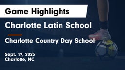 Charlotte Latin School vs Charlotte Country Day School Game Highlights - Sept. 19, 2023