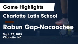 Charlotte Latin School vs Rabun Gap-Nacoochee  Game Highlights - Sept. 22, 2023