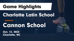 Charlotte Latin School vs Cannon School Game Highlights - Oct. 12, 2023