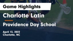 Charlotte Latin  vs Providence Day School Game Highlights - April 13, 2022